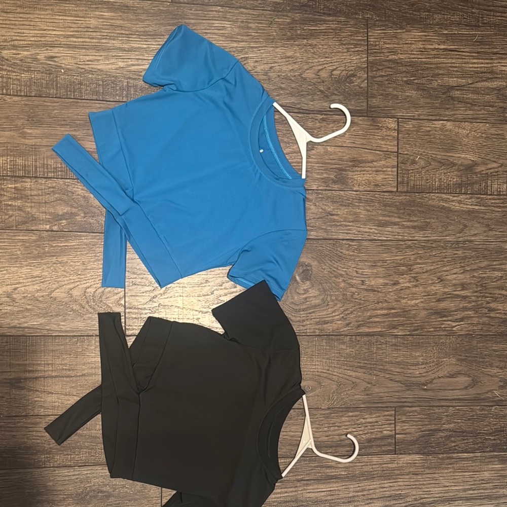 NVGTN Blue and Black Crop Tops